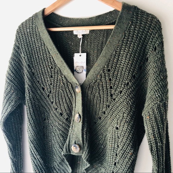 Ultra flirt Cardigan sweater green size XS - Picture 4 of 7
